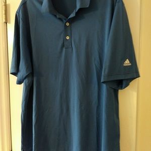 Men's blue golf shirt